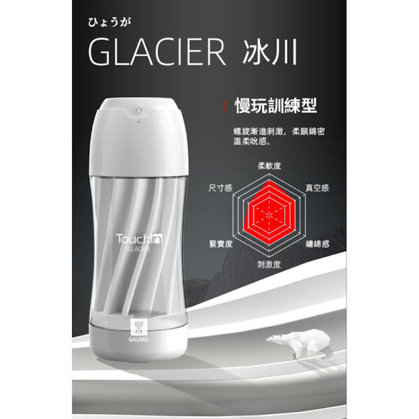 GALAKU Touch in智能電動觸動吮吸飛機杯- 冰川(白)